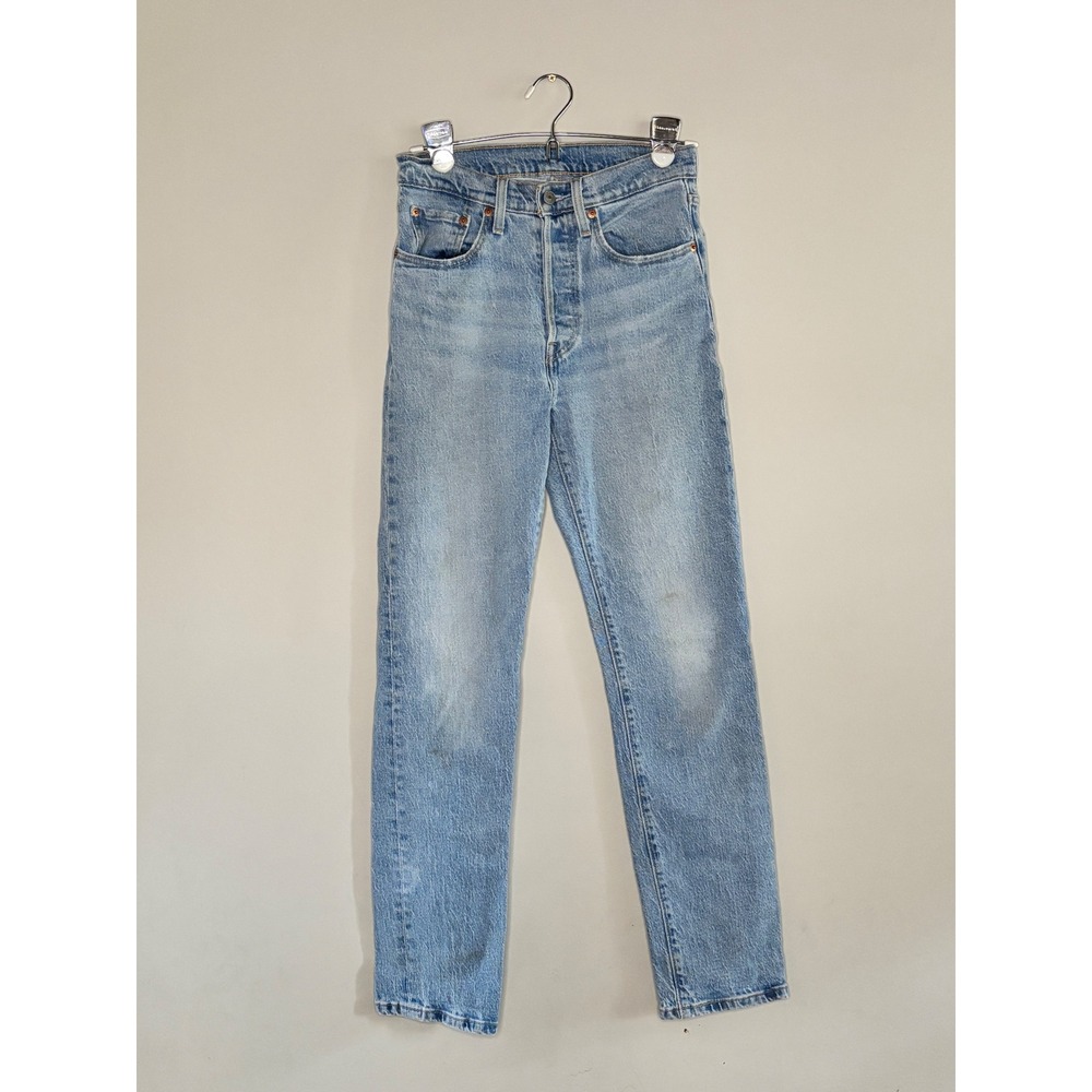 Levi's 501 High Rise Straight Leg Jeans Light Wash Button Fly Vintage Style W26